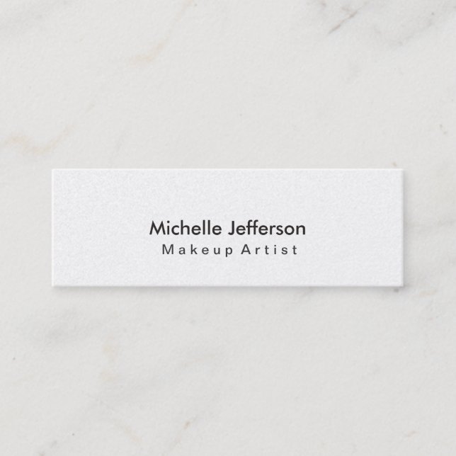 Trendy Makeup Artist Pearl Style Business Card Mini Visitenkarte (Vorderseite)