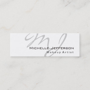 Trendy Makeup Artist White Style Business Card Mini Visitenkarte