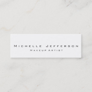 Trendy Makeup Artist White Style Business Card Mini Visitenkarte