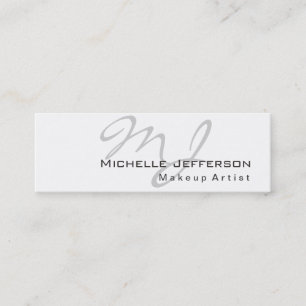 Trendy Makeup Artist White Style Business Card Mini Visitenkarte