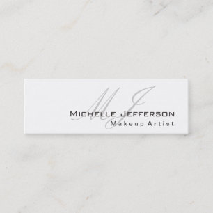 Trendy Makeup Artist White Style Business Card Mini Visitenkarte