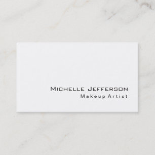 Trendy Makeup Artist White Style Business Card Visitenkarte