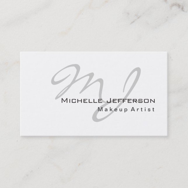 Trendy Makeup Artist White Style Business Card Visitenkarte (Vorderseite)