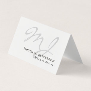 Trendy Makeup Artist White Style Business Card Visitenkarten