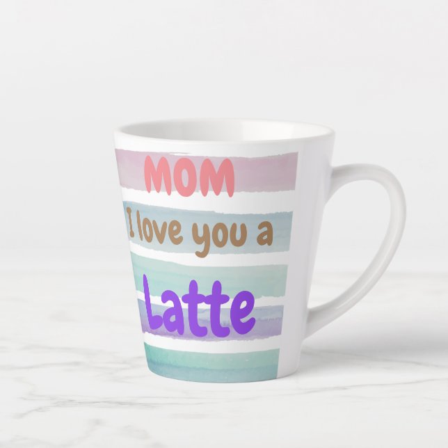Trendy Mama I Liebe Sie ein Latte Milchtasse (Rechts)
