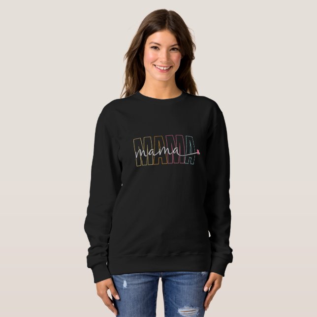 Trendy MAMA kausales Sweatshirt (Vorne ganz)