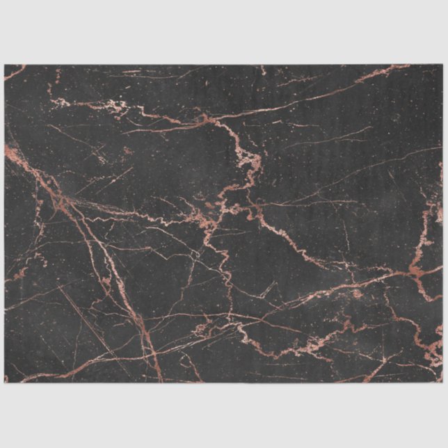 Trendy Marble Pink Black Modern Seidenpapier (Vorderseite)