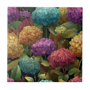 Trendy marokkanische Hydrangeas Fliesen für Wohnge