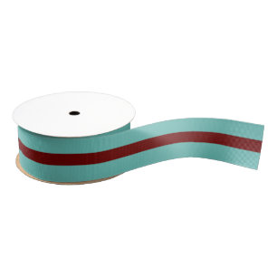Trendy Maroon und Aquamarin gestreift Ripsband