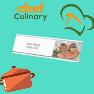 Trendy Master Koch Cook Schreibtisch Name Plate Schreibtischnamensplakette
