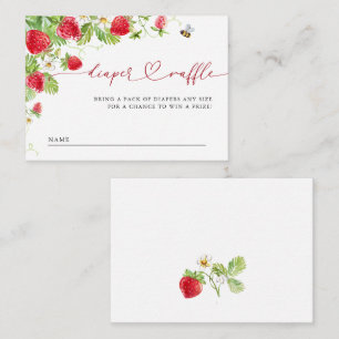 Trendy Meadow Strawberry Babydusche Windelwindeln Begleitkarte