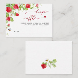 Trendy Meadow Strawberry Babydusche Windelwindeln Begleitkarte