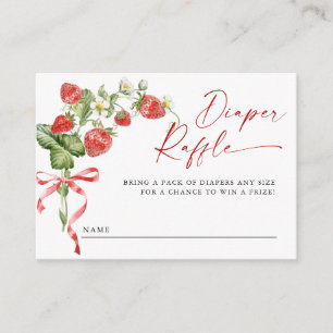 Trendy Meadow Strawberry Babydusche Windelwindeln Begleitkarte