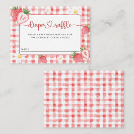 Trendy Meadow Strawberry Babydusche Windelwindeln Begleitkarte