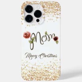 Trendy Merry Christmas Flower & Sparkling Mama Case-Mate iPhone 14 Pro Max Hülle