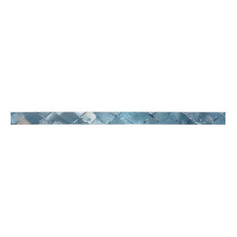 Trendy Metal Blue Satin Ribbon Satinband