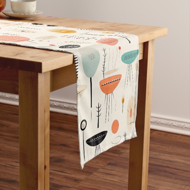 Trendy Mid Century Kurzer Tischläufer (Beispiel)