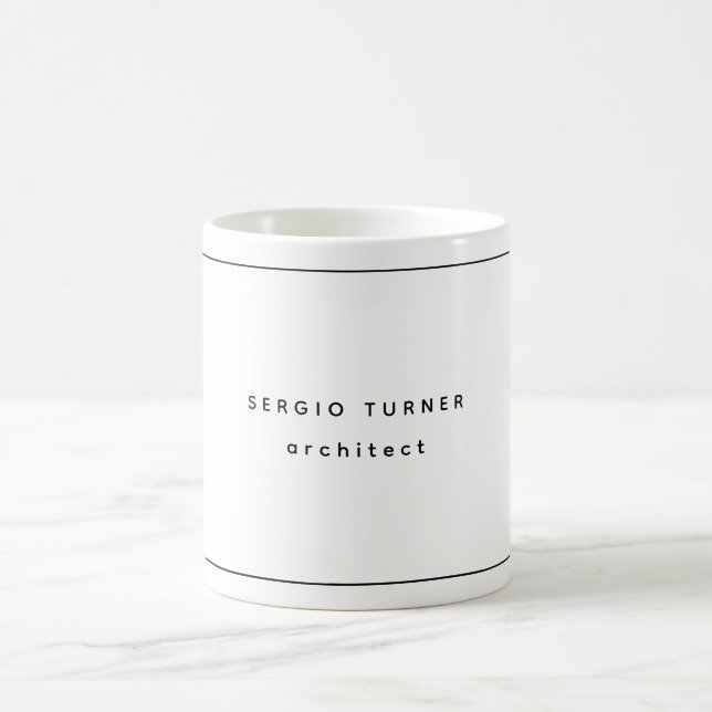 Trendy Minimalistisch Beruflich Kaffeetasse (Mittel)