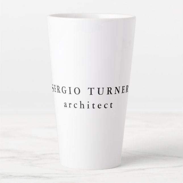 Trendy Minimalistisch Beruflich Milchtasse (Vorderseite)