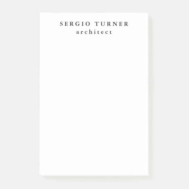 Trendy Minimalistisch Beruflich Post-it Klebezettel (Vorderseite)