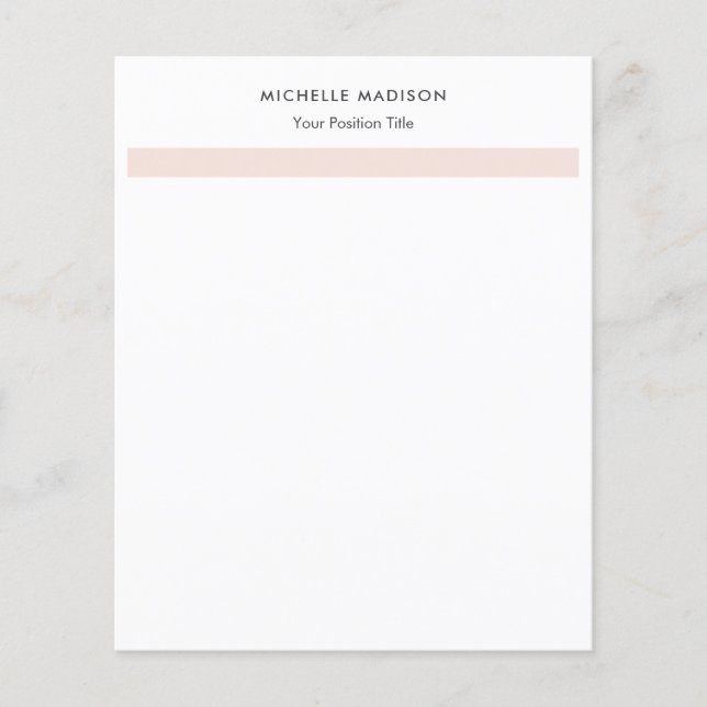 Trendy Minimalistisch Beruflich Schlicht (Vorderseite)