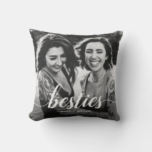 Trendy Minimalistisch Besties Elegantes Script-Fot Kissen