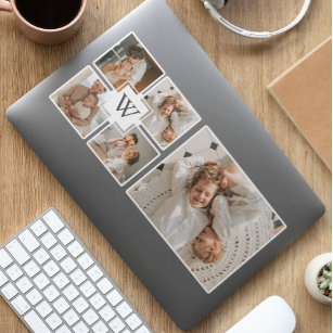 Trendy Minimalistisch Collage Fathers Foto Daddy G HP Laptop-Aufkleber