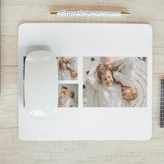 Trendy Minimalistisch Collage Vathers Foto Daddy G Mousepad (Von Creator hochgeladen)
