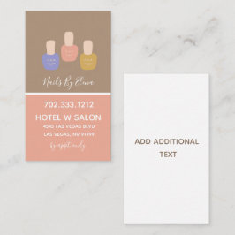 Trendy Minimalistisch Colorblock Nail Salon Visitenkarte