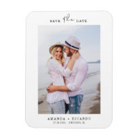 Trendy Minimalistisch Foto Wedding Ankündigung