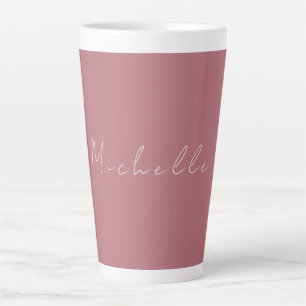 Trendy Minimalistisch Moderne handgeschriebene Ros Milchtasse