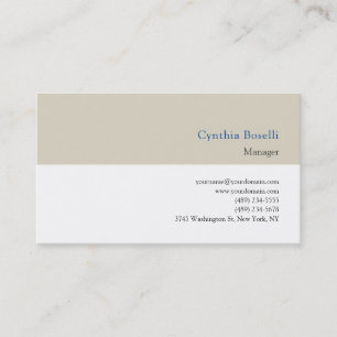 Trendy Minimalistisch Moderne Schlichte, einfache  Visitenkarte