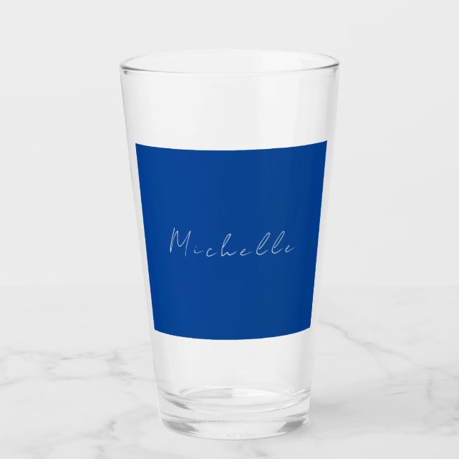 Trendy Minimalistisch Modernes, handgeschriebenes  Glas (Vorderseite)