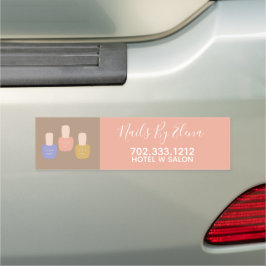 Trendy Minimalistisch Nail Salon Business Car Magn Auto Magnet