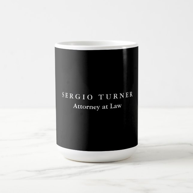 Trendy Minimalistisch Name Beruflich Black Kaffeetasse (Mittel)