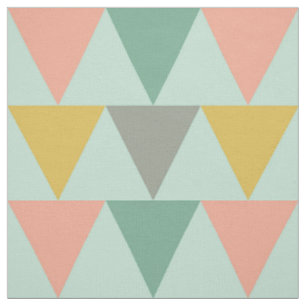 Trendy Mint Geometric Triangle Pattern Stoff