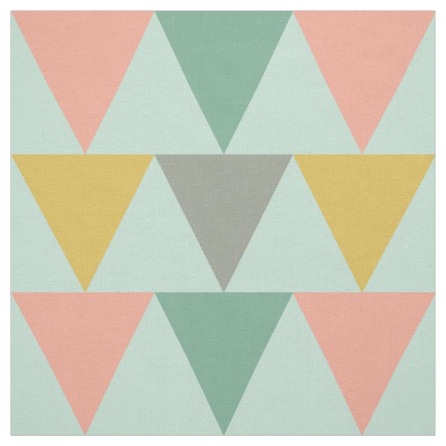 Trendy Mint Geometric Triangle Pattern Stoff (Muster)