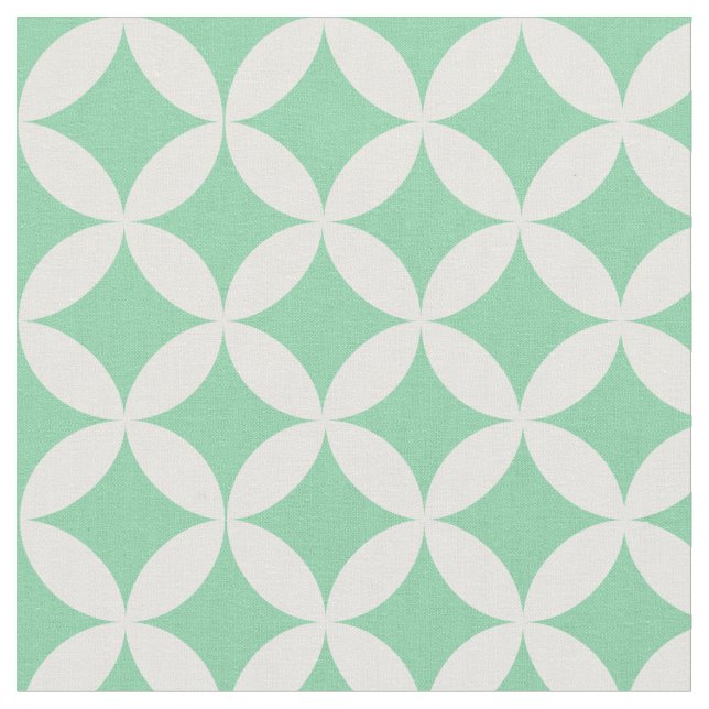 Trendy Mint Green Diamond Lattice Muster Stoff (Nahaufnahme)