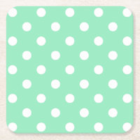 Trendy Mint Green Dotted elegant Vintag