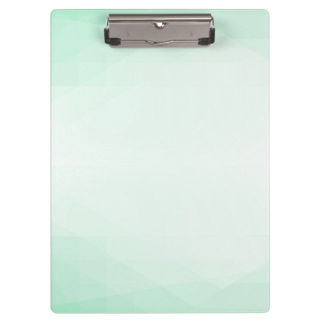 Trendy Mint Green Elegantes modernes Template Klemmbrett (Vorderseite)