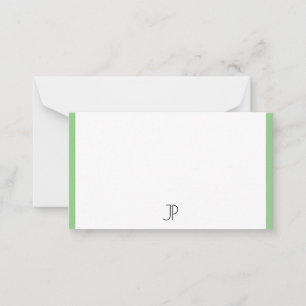 Trendy Mit Monogramm Elegant Simple Template Mitteilungskarte