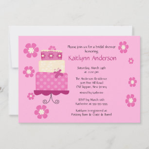 Trendy Mod Cake Bridal Dusche Einladung