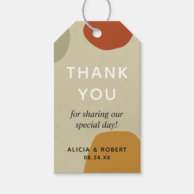 Trendy Modern Abstrakt Minimalistisch einfach Geschenkanhänger (Vorderseite)