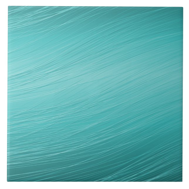 Trendy Modern Aquamarine Aqua Keramik Tile Fliese (Vorderseite)
