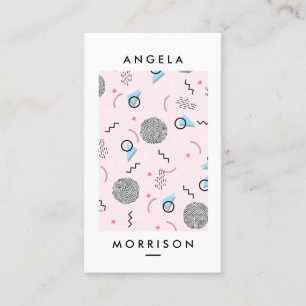 Trendy Modern Artist Designer Pink Visitenkarte