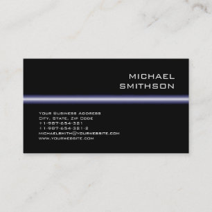 Trendy Modern Attraktive Black Business Card Visitenkarte