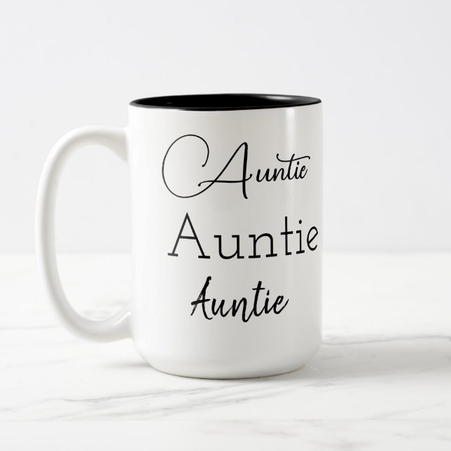 Trendy Modern Auntie Zweifarbige Tasse (Links)