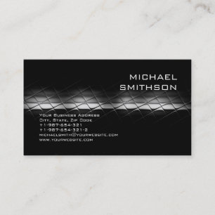 Trendy Modern Black Gray Business Card Visitenkarte