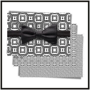 Trendy Modern Black & White Geschenkpapier Set