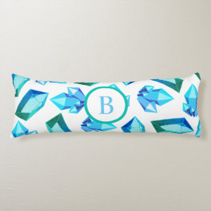 Trendy Modern Blue & Green Geode Gemstones Seitenschläferkissen